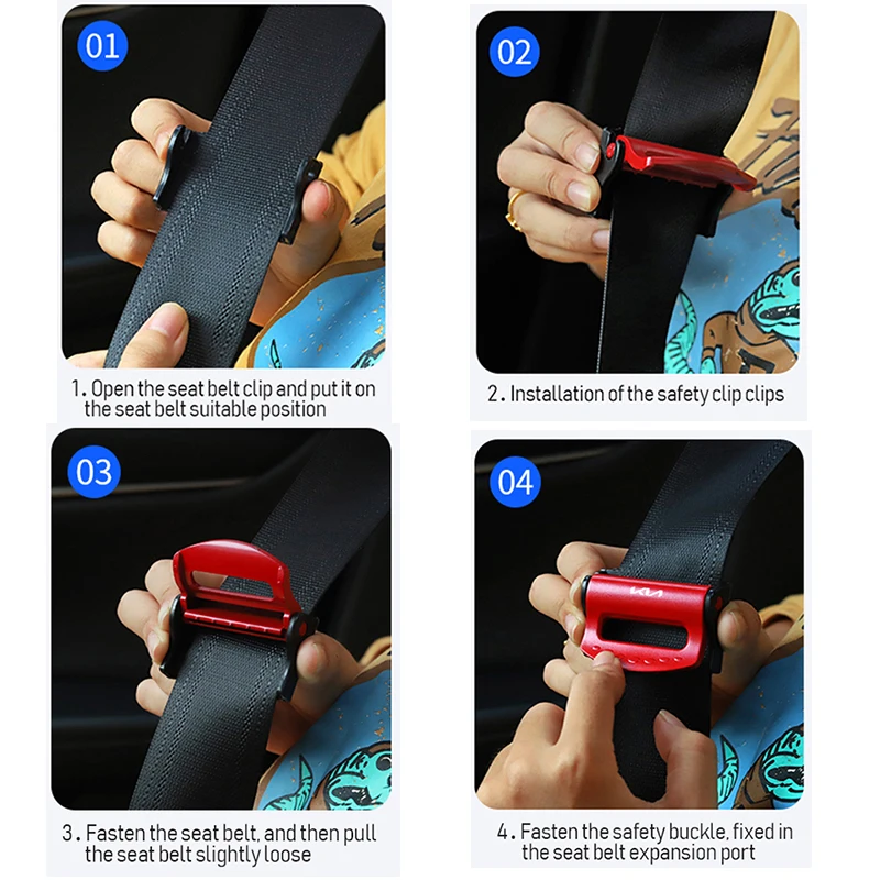 أحزمة مقعد بشعار السيارة ملحقات مشبك بلاستيكي قابل للتعديل لكيا KN GT-Line سبورتاج Ceed ريو بيكانتو سورينتو سول سيراتو فينجا