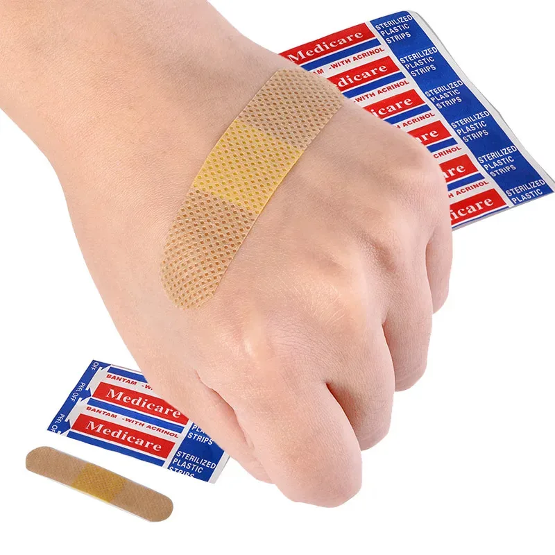 10-100pcs Bandage Aids Waterproof Breathable Cushion Adhesive Plaster Wound Hemostasis Sticker Band First Aid