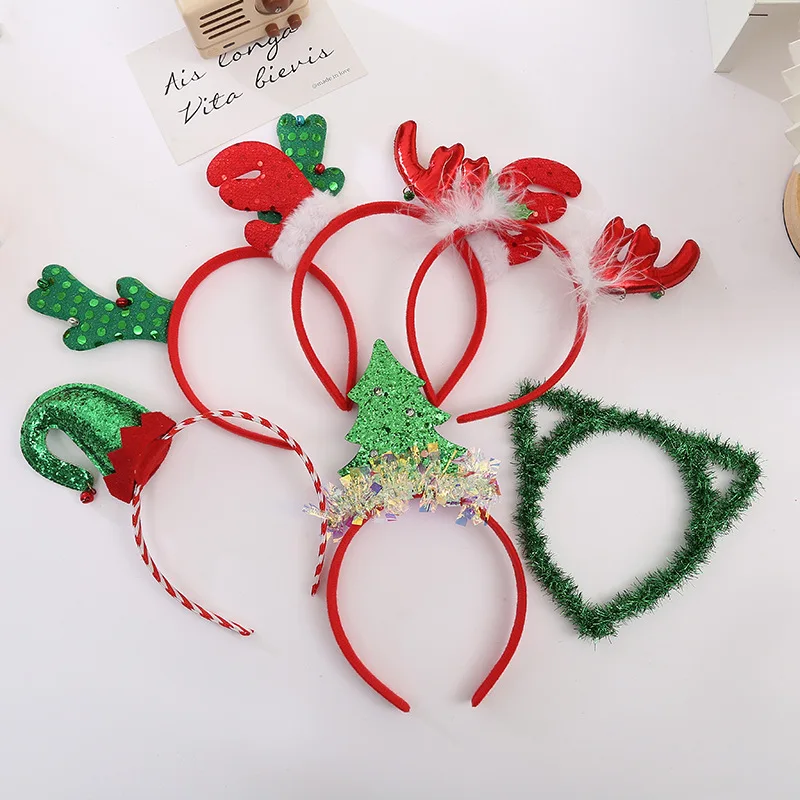 Christmas Headwear Antlers Headbands Elderly Headbands Holiday Gifts Children Stage Performance Props cheerleading accessories