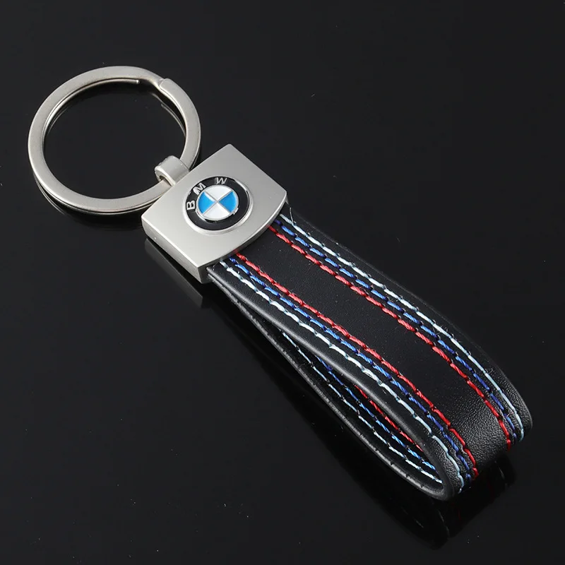 NEW Car 3D Metal Key Chain Fine Leather Emblem Key Ring For BMW X1 X2 X3 X5 X4 X6 X7 G30 G20 G32 G11 G12 F40 F30 F20 F10 F34 F07