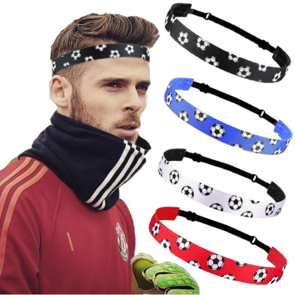 

1pcs New No Slip Football Headband Football Printed Stretch Elastic Yoga Hair Band Adjustable Sports Sweatband Women