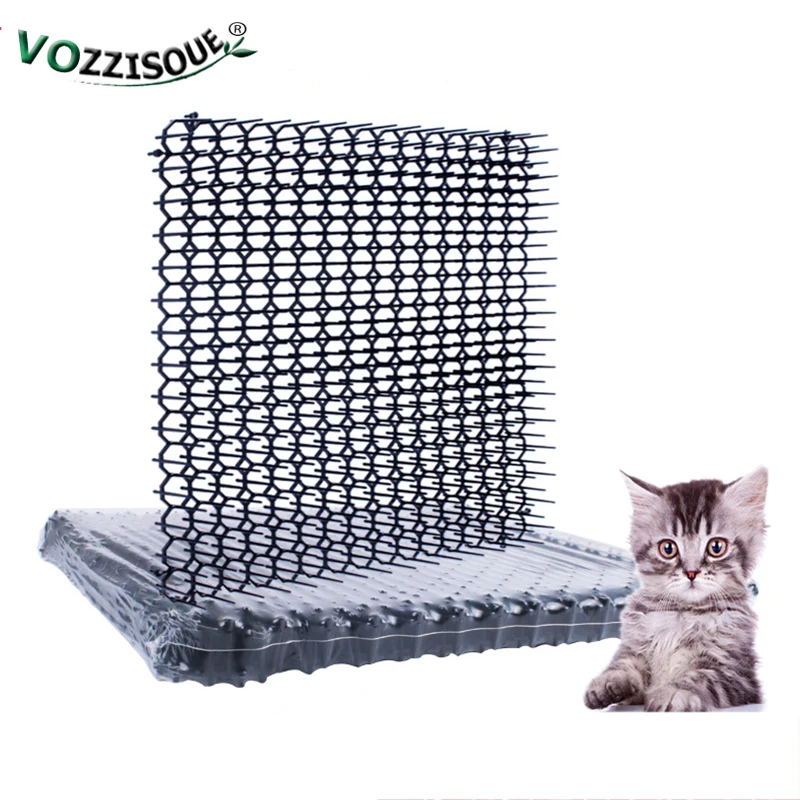 

5pcs Large Square Anti Cat Dog Thorn for Garden 38.5*38.5cm Anti-cat Balcony Plastic Prickle Strip Pet Repeller Anti-thorn Mat