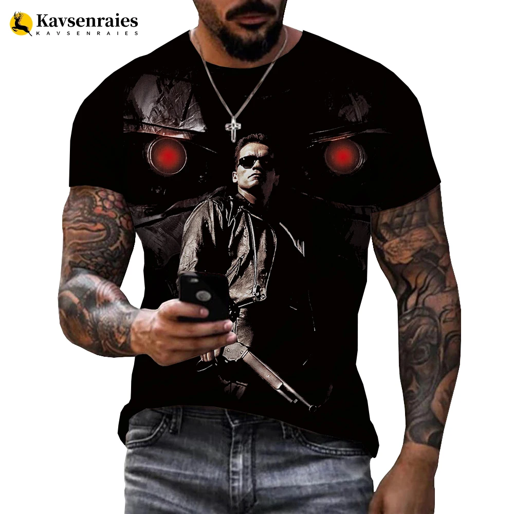 Terminator Arnold Schwarzenegger Men/women New Fashion Cool 3D Printed T-shirts Casual Style Tshirt Streetwear Tops 6XL