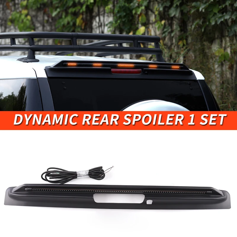 Rear spoiler 07-22 For Toyota FJ Cruiser rear wing decoration appearance modification with LED running water dynamic lights