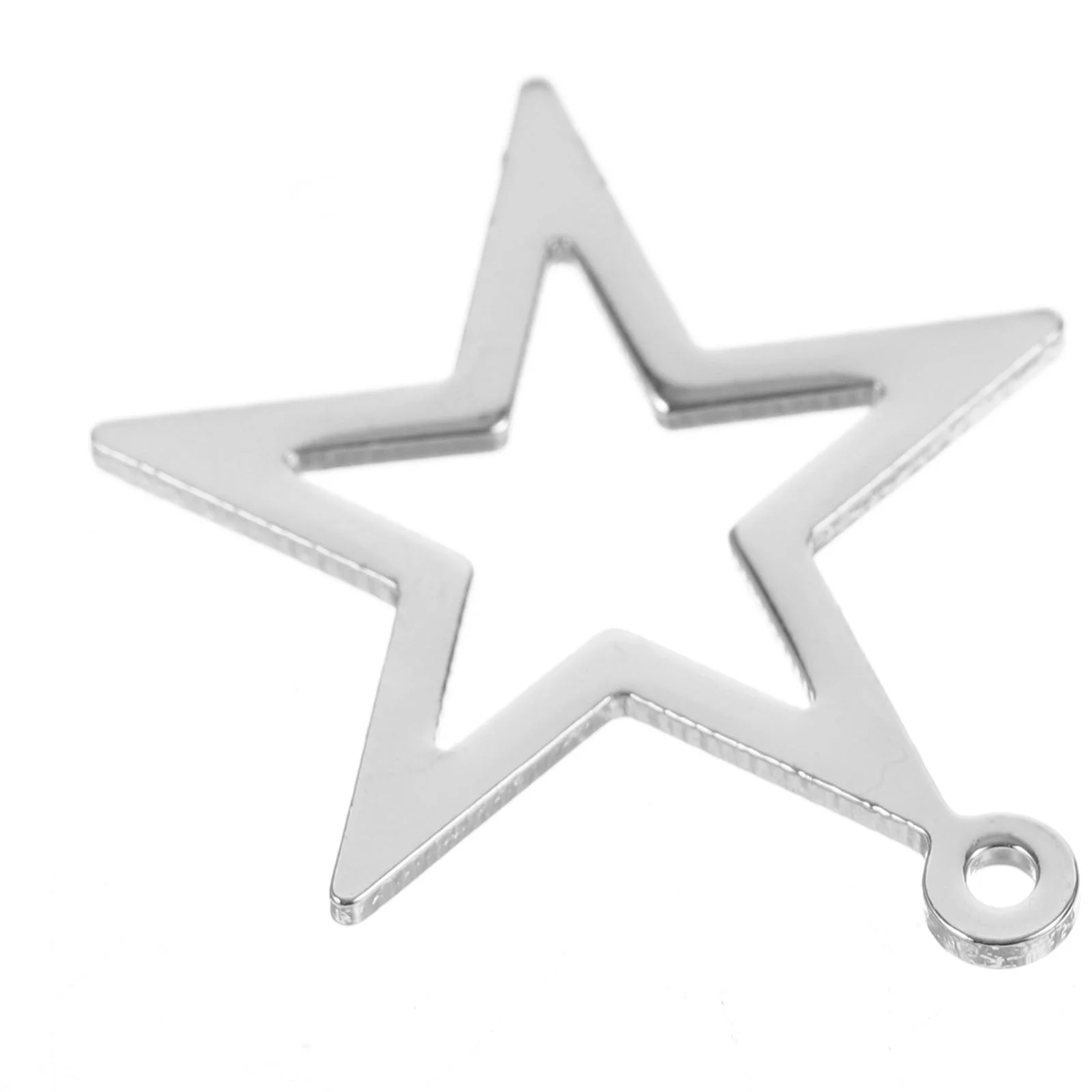 30 Pcs Geometric Pendant Hollowed Out Charms Necklace DIY Jewelry Preserve Color Small Moon Star Alloy Crafts Ornament