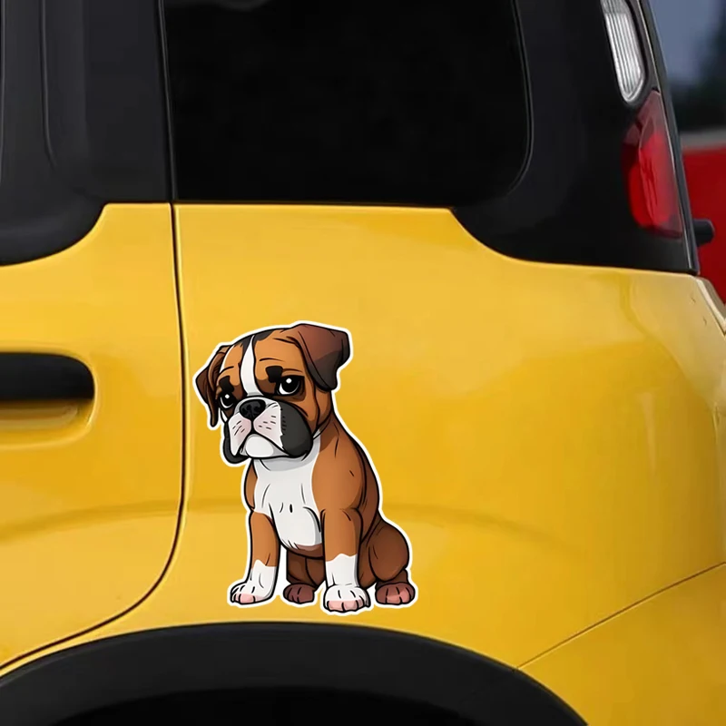 CUTE BOXER DOG Vinyl Car Sticker Waterproof Decal Cheap Laptop Animal Pet Puppy Wildlife Decoration