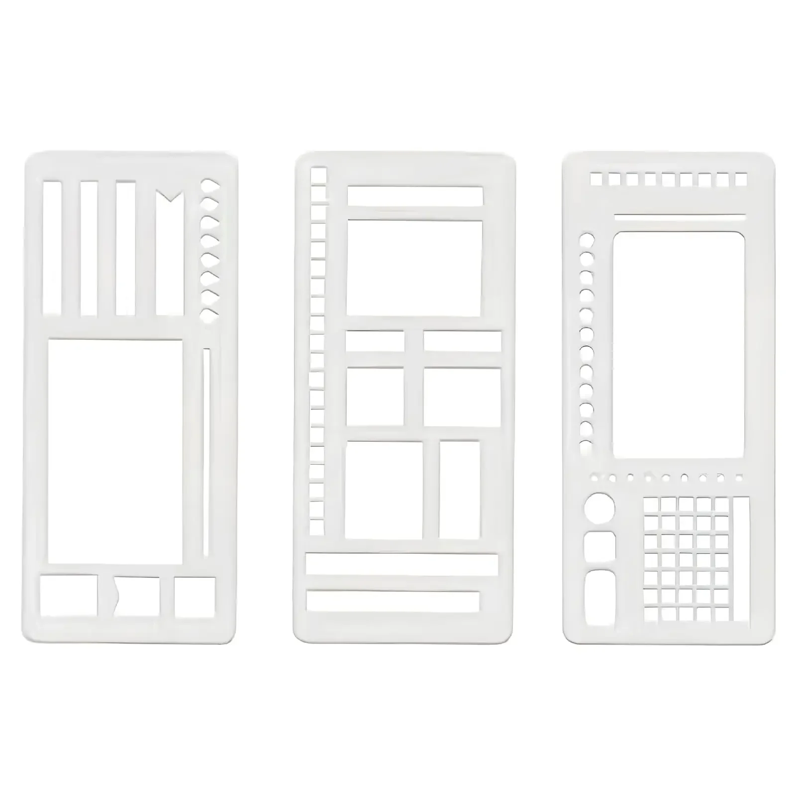 3 Pack Handmade Flexible Record Template – Multifunctional Mylar Stencils for Journal/Scrapbooking/Daily Planning & Drafting