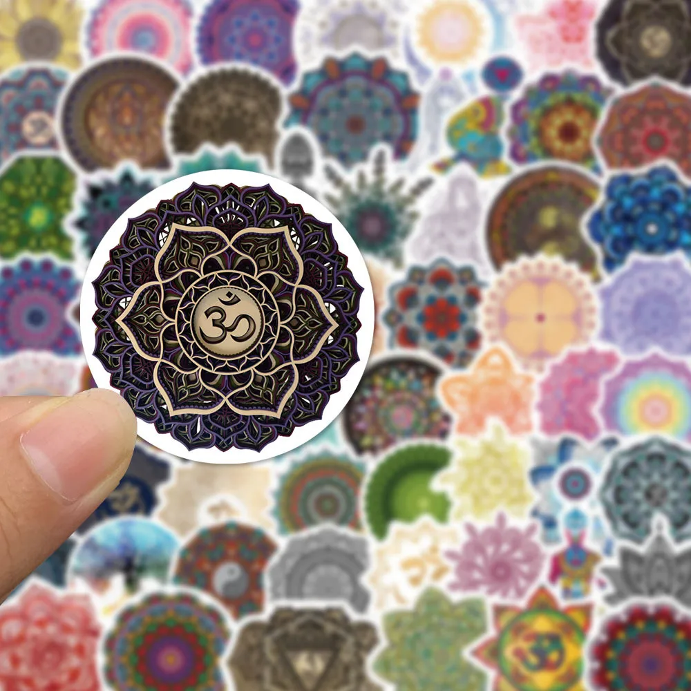 ​60pcs Mandala Flower Yoga Stickers Waterproof Decals for Yoga Mats & Water Bottles​ AnimeWorlds Store