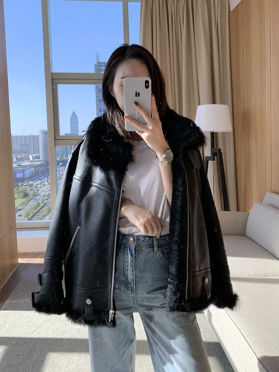 Natural Fur Coat Female Winter Wool Liner Sheepskin Coat Women Clothes 2024 Korean Double Faced Fur Tops 100% Wool Jackets 85176