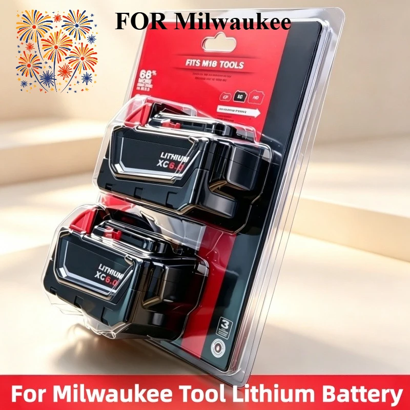 Оригинальный литий-ионный аккумулятор Milwaukee M18 18В 5Ач 6Ач 8Ач 48-11-1880, подходит для всех инструментов M18 с устойчивой непрерывной выходной мощностью.