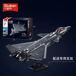 Military Carrier Based Plane Model Bricks,MOC Technology J-20Classic Batter Bomber,DIY Combat Aircraft Building Blocks Toy Gifts