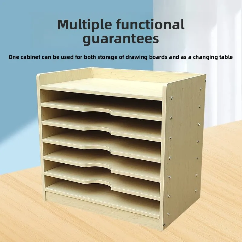 LH storage cabinet four open cardboard rack art room shelf painting paper cabinet