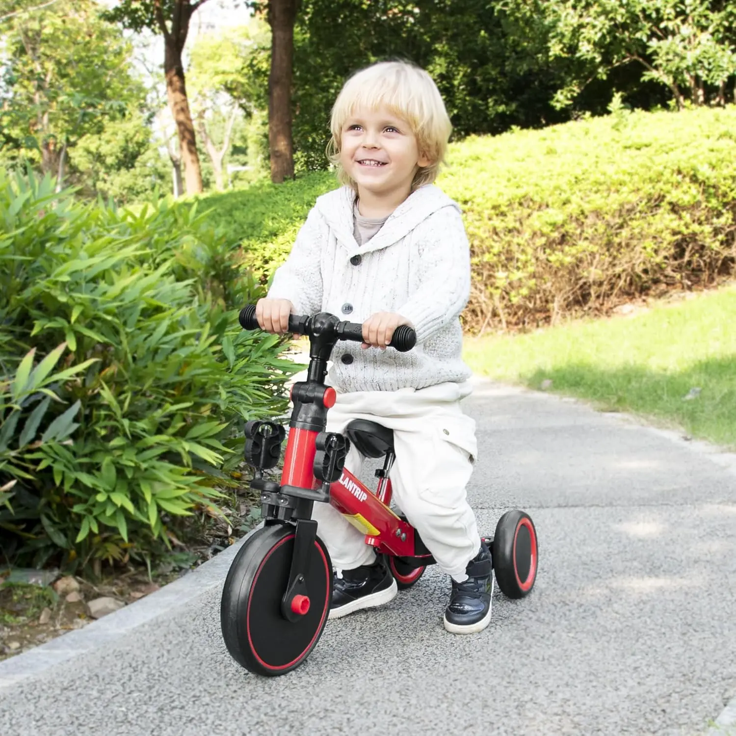 5 In 1 Loopfiets Voor 1 Tot 3 Jaar Oude Kinderen, Peuter Driewieler Kinderen Trikes Driewieler Driewieler, Beste Speelgoed Voor Jongen & Meisje, Balans Training,
