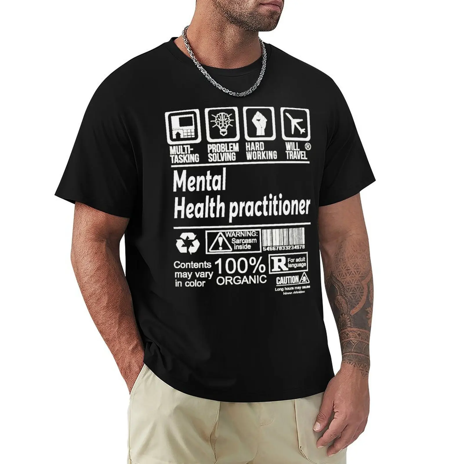 MENTAL HEALTH PRACTITIONER SOLVE PROBLEMS DESIGN T-Shirt Breathable Sportswear T-Shirt for Men