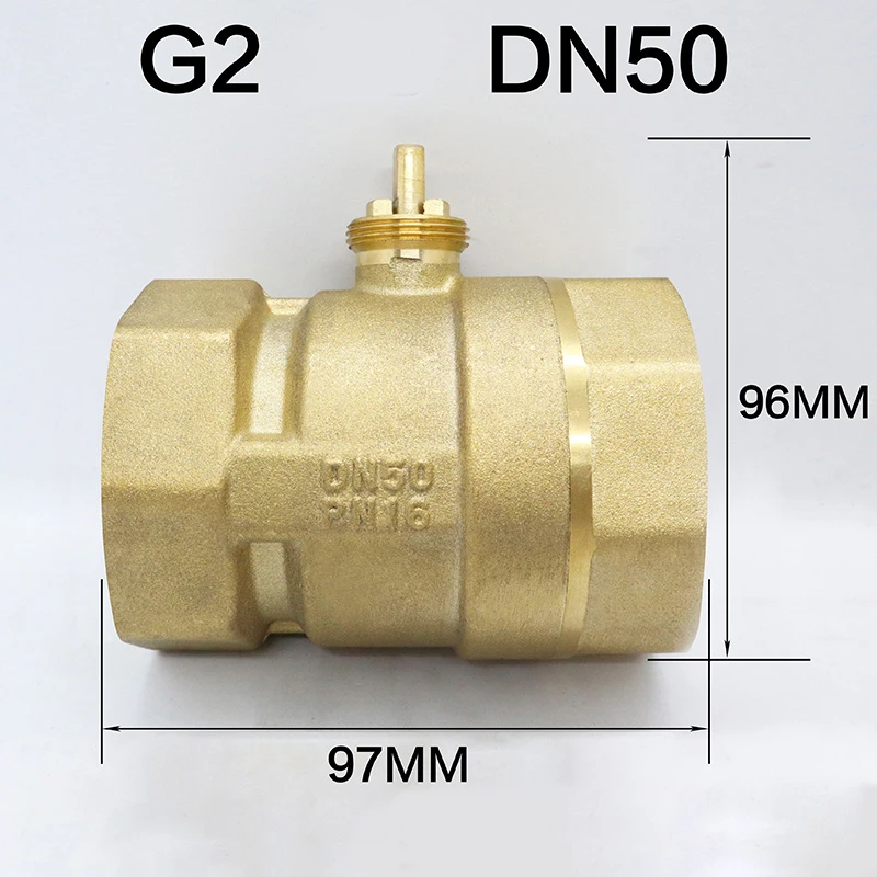 DN50 Brass 2 Way BSP Thread Motorized Ball Valve Body