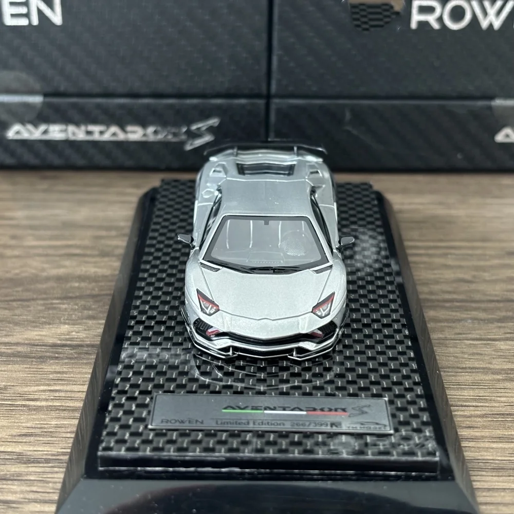 Newly Stock YM Model 1:64 Aventaodr S Rowen Silver Color Resin Model Car In 2024