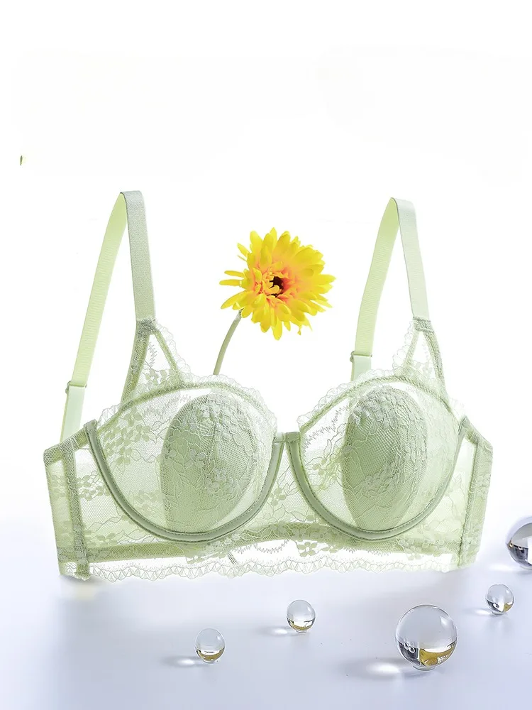MOYISU Sommertag-Dessous für Damen, große Brust, klein, spurlos, Top-Lift-Brust, Anti-Sag, ultradünn, atmungsaktiv, Spitzen-BH-Abdeckung