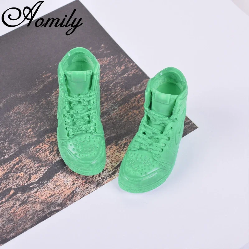 Aomily Shoes Crystal Epoxy Silicone Molds Mini Shoes Tools Basketball Shoes High Top Sneakers Jewelry Resin DIY Gifts for Man