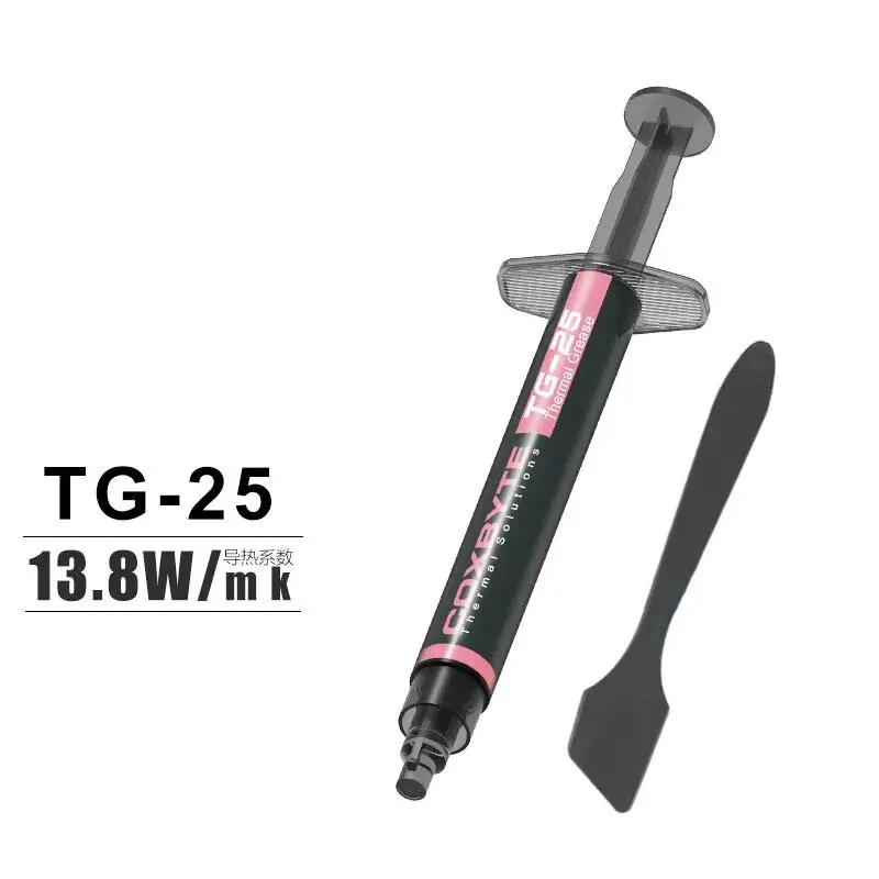 1 set TG-25 Grasso Termico Prestazioni Pasta Grasso Termico Conduttivo 13.8 W/MK 2g Per Gioco PC ForPS4 ForPS5 CPU GPU raffreddamento