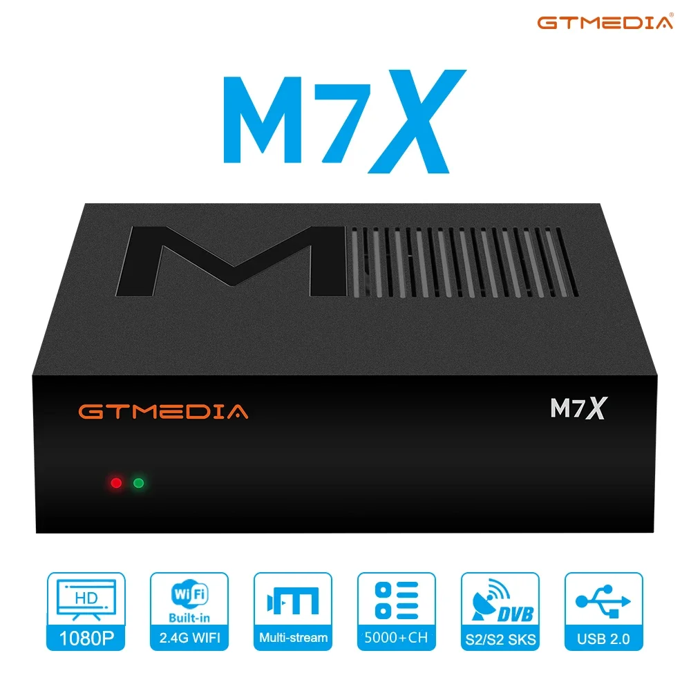 GTMEDIA M7X DVB-S2 SKS/IKS/CS/M3U,VCM/ACM,Twin Tuner lKS&SKS TV Receiver,realase 70.0°W LyngSat With Brasil CH SKS Free For Life