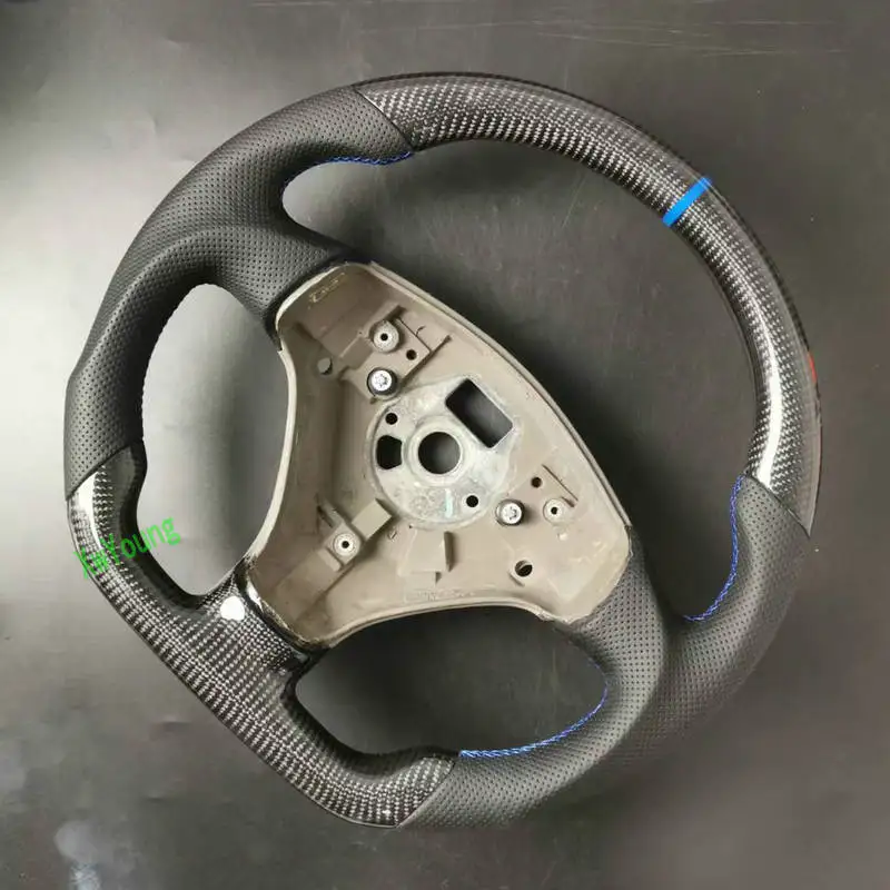 

For Audi A3 A4 A4B6 A4C5 MK1 C5 (No Paddle Shifters) 100% Real Carbon Fiber Car Steering Wheel With Leather