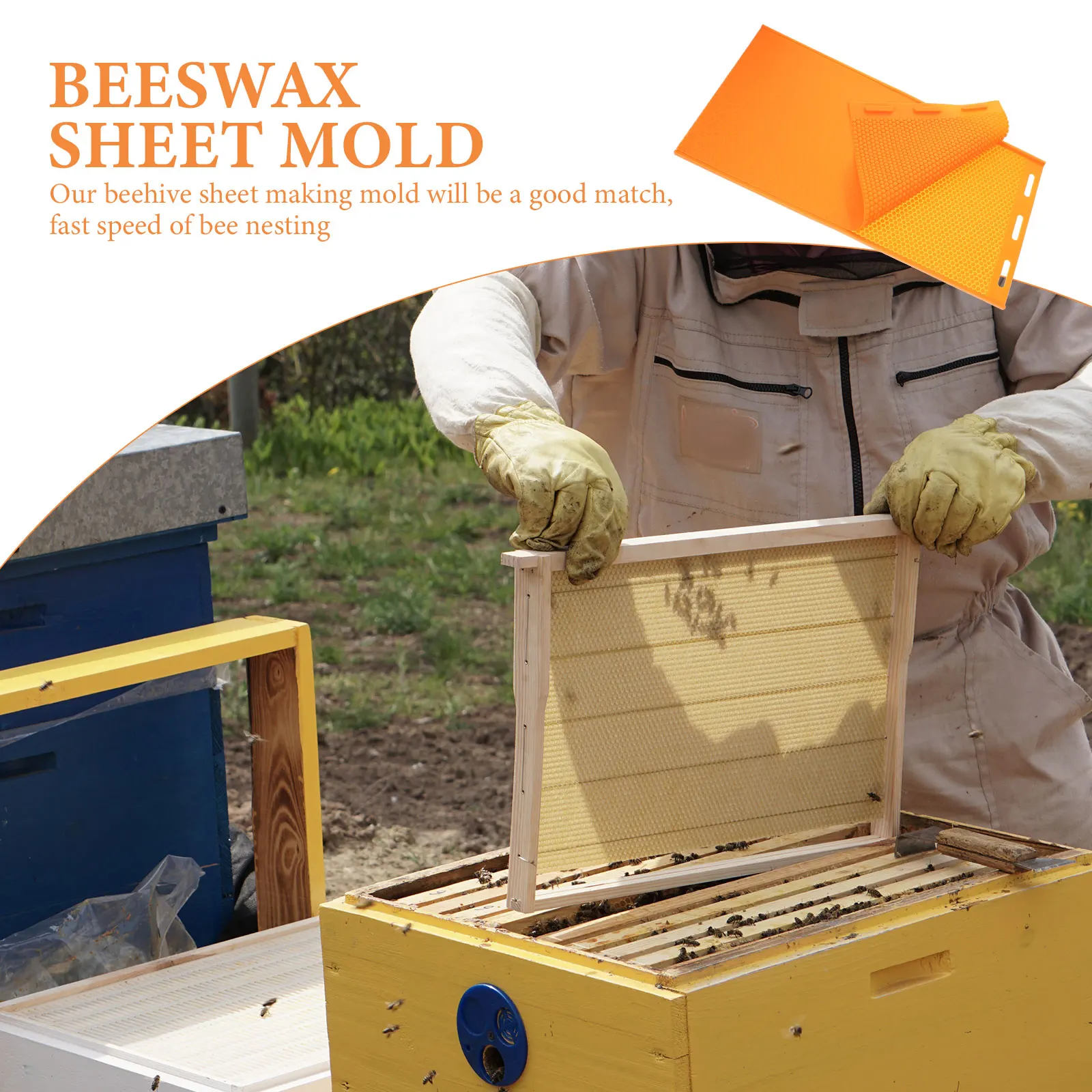 

Beeswax Sheet DIY Mold Silicone Honeycomb Candles Making Accessory Smooth Surface No Burrs Convenient for Crafters