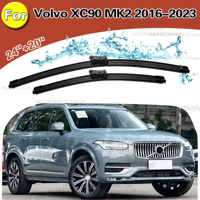 For Volvo XC90 MK2 2016 - 2023 Windshield Windscreen High-quality wiper 24"+20" 2022 2021 Wiper LHD Front Wiper Blades Set