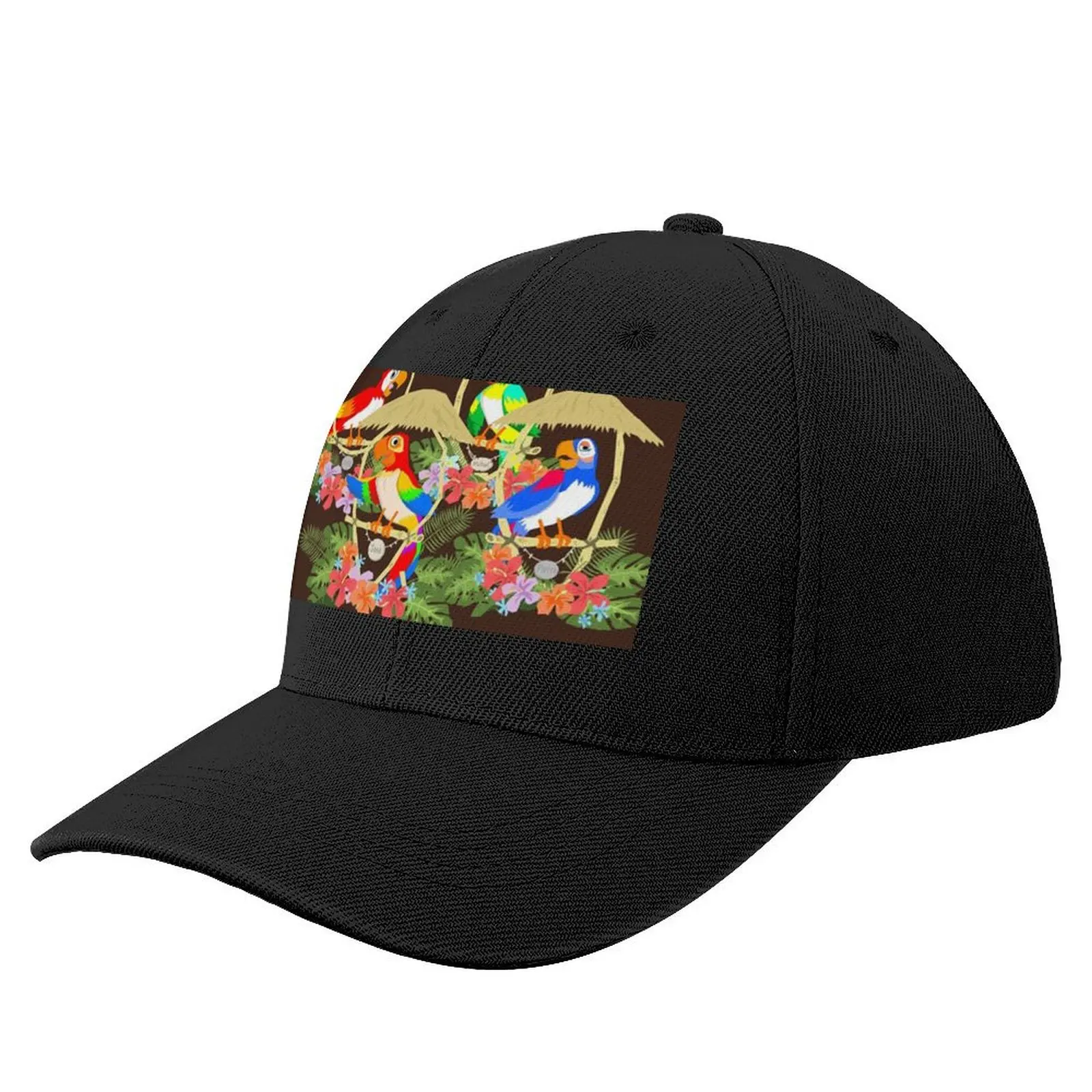

Tiki Room Welcome to our Tropical Hideaway Poster Baseball Cap Sports Cap dad hat Bobble Hat Men Women's