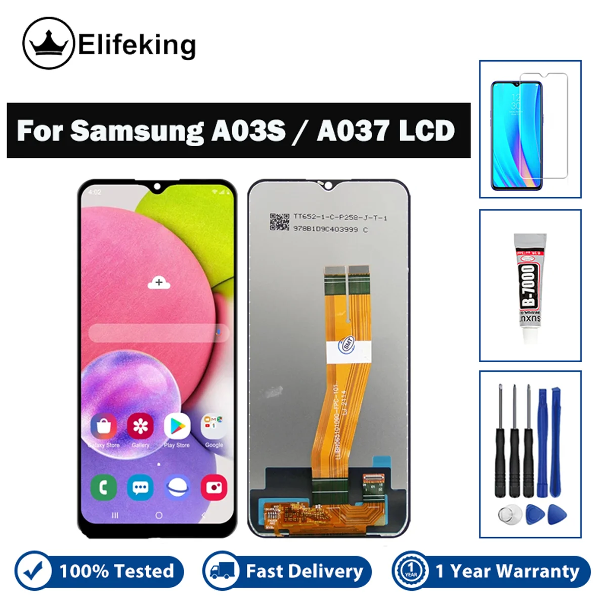 

ЖК-дисплей для SAMSUNG A03S A02S A03 A04E, сенсорный экран для A025U A037M A037G A037F-DS A035F A035F-DS A035M A035G, замена