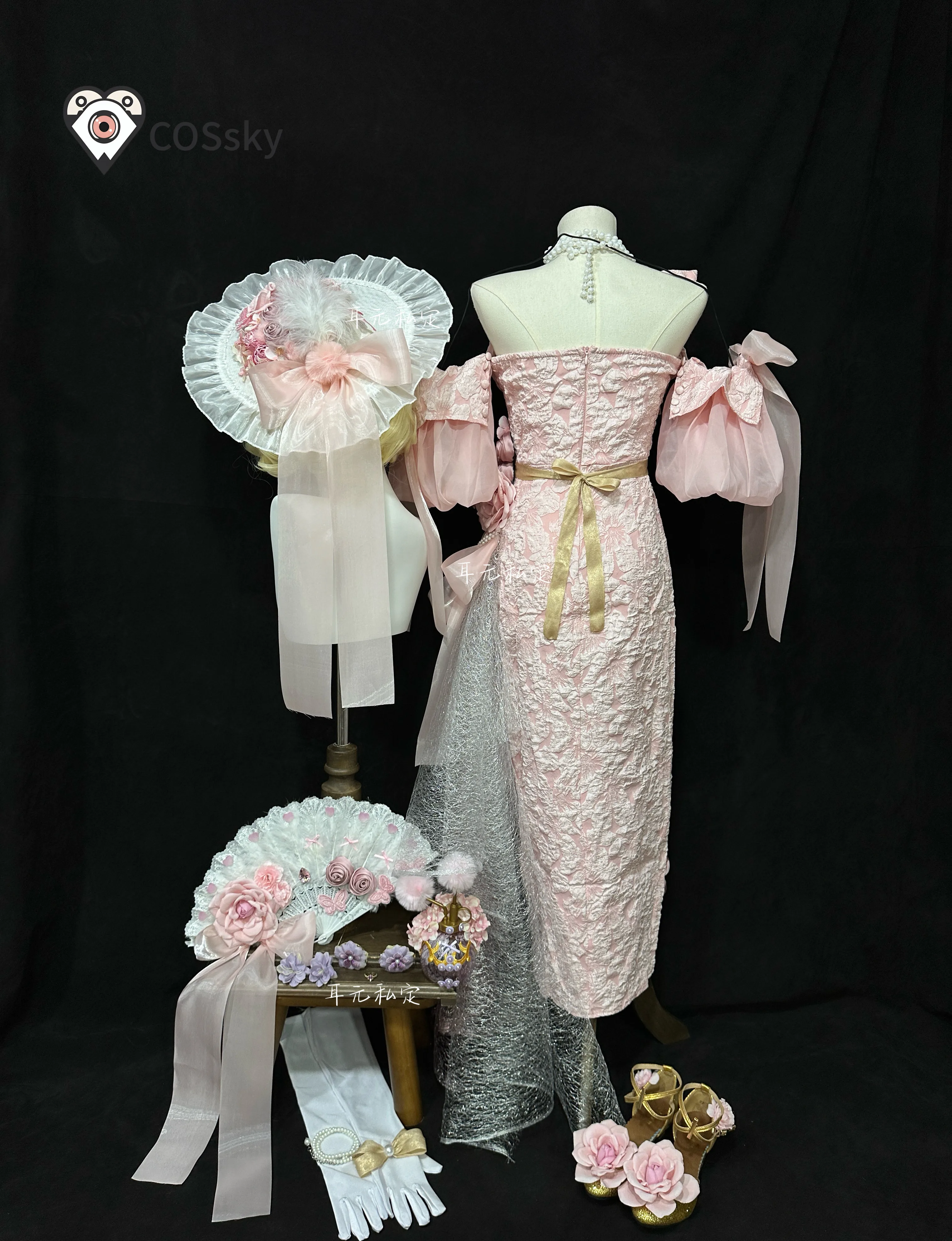 Disfraz de Vera Nair Perfumer Identity Ⅴ para mujer, vestido elegante, collares, sombrero, peluca, zapatos, fiesta de Halloween, nuevo uniforme completo