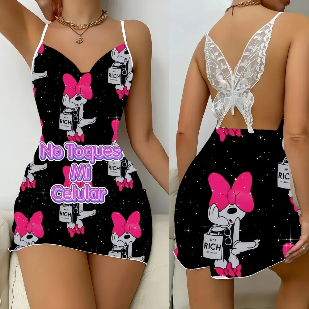 Sexy Sleep Wear for Women Summer Female Nightgowns New Home Dress Cartoon Pattern Women's Pajama Romantic Sleevesless Pajama