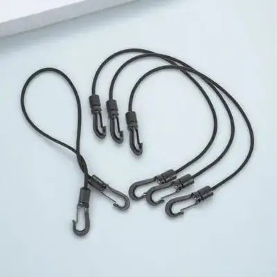 

4pcs 30Cm 4Mm Thick Kayak Bungee Cords Black Elastic Tie Down Straps Uv Resistant For Outdoor Camping Hiking Luggage Bike Water