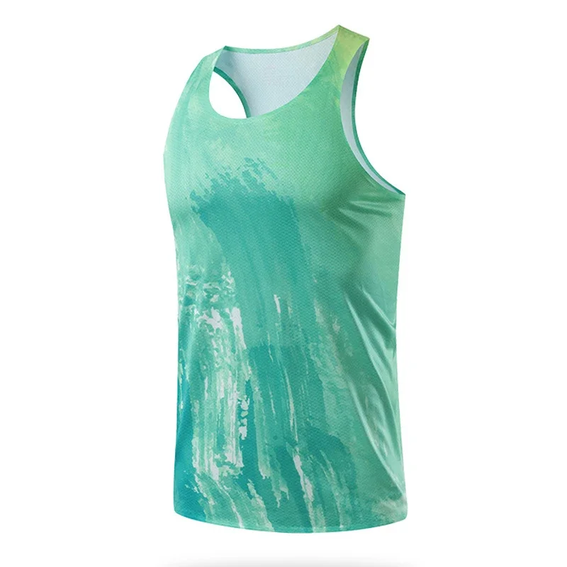 Men's Sports Vest Marathon Running Sleeveless Quick Drying Vest Ultra Light Track Field Polyester
