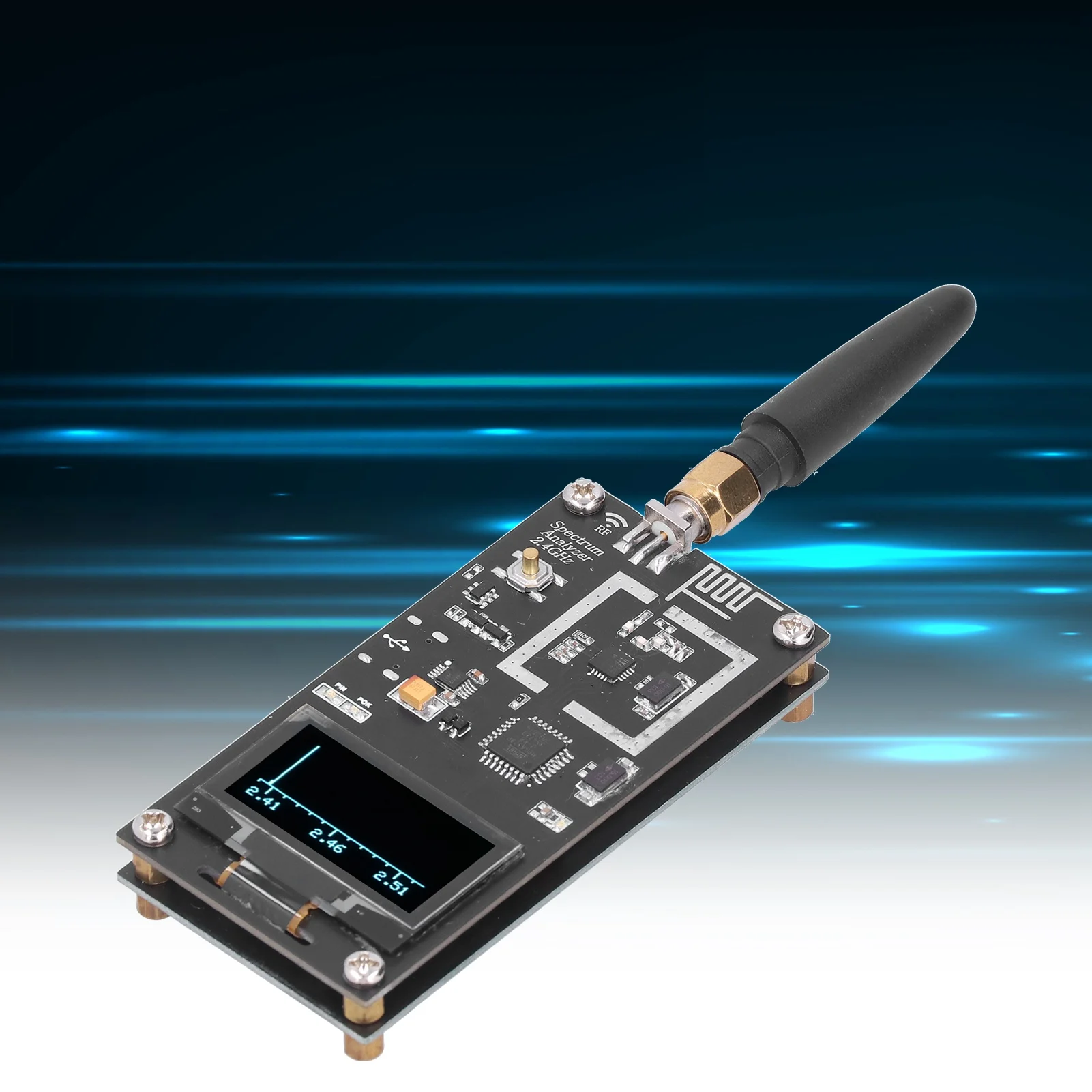 محلل طيف صغير مع هوائي ، ملحق التردد ، النوع B ، G ، البطارية