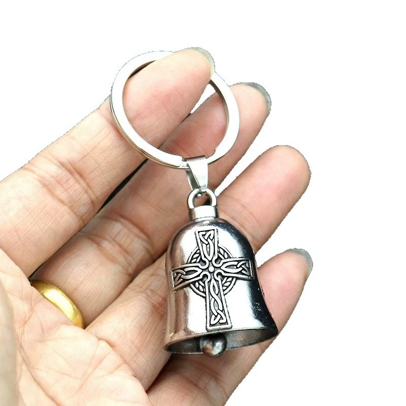 Fashion Angel Wings Motorcycle Bell Pendant Punk Rock Men's Riding Party Amulet Exorcism Jewelry