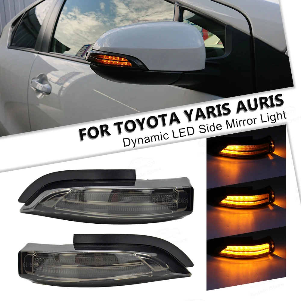 

2PCS For Toyota Yaris Auris Dynamic LED Side Mirror Light For Toyota Prius C Camry Verso Turn Signal Indicator Blinker Lamp