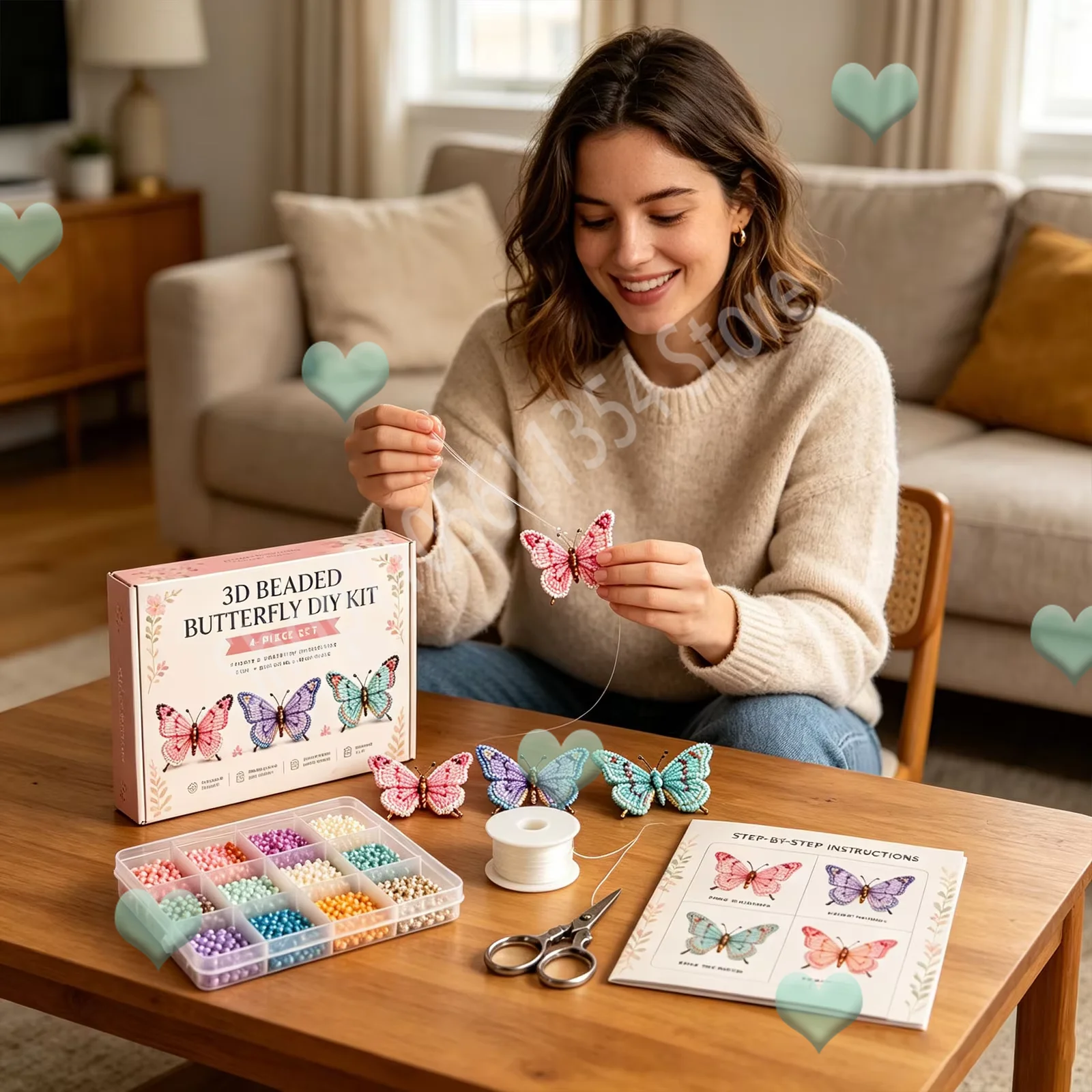 Kit DIY Kupu-kupu 3D Berhias M - Jewelry Making Education ulasan dan harga