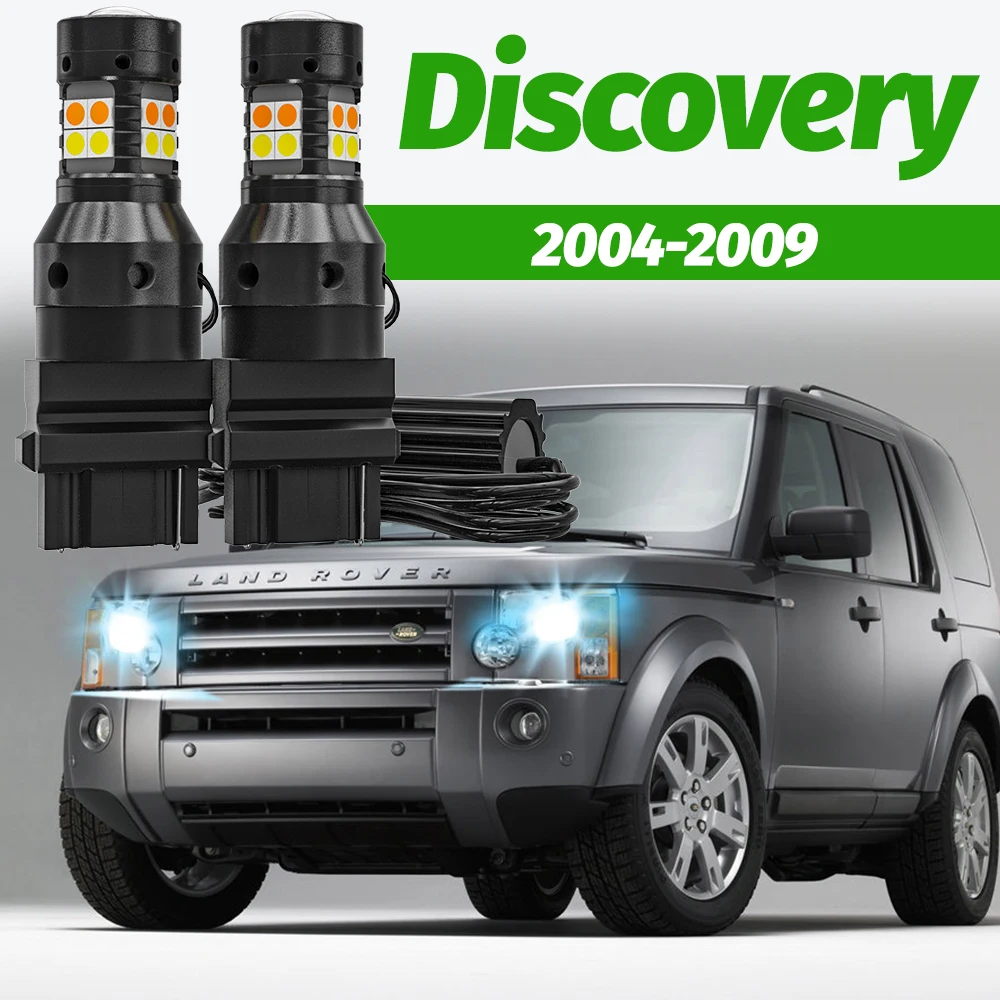 2 Stück Dual-Mode-Blinker + Tagfahrlicht-Zubehör LED DRL für Land Rover Discovery 3 2004-2009 2005 2006 2007 2008