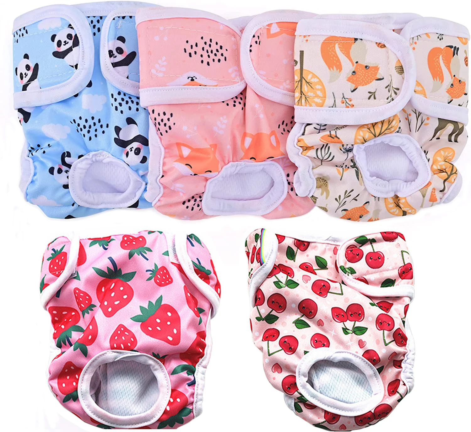 Washable Female Dog Diapers for Dog Period Panties,Comfy Reusable Physiological Panties Doggy Diaper for Small Medium Large Dogs