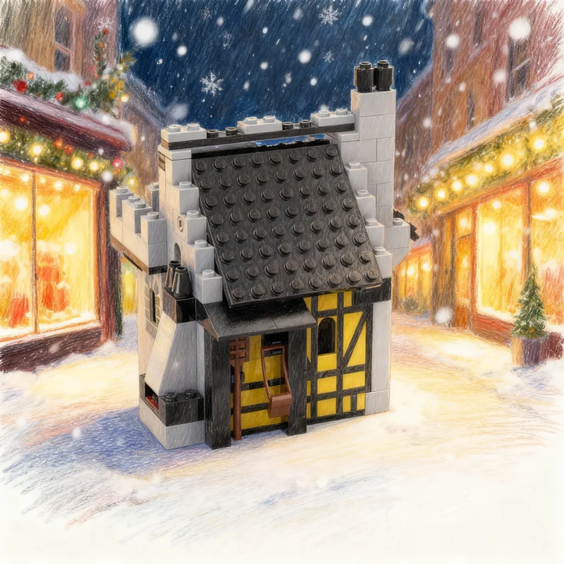 

170pcs MOC Medieval Farmhouse Castle Classic Model Building Blocks Creative DIY Gift Display Decor Assemble Premium Adult Kids