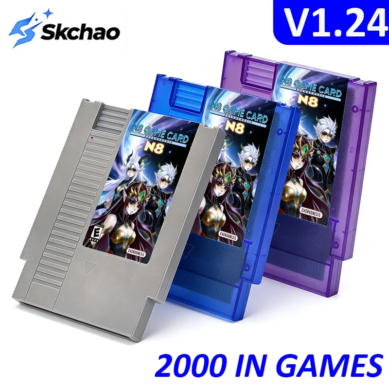 NES N8PLUS Game Card 2000-in-1 FC Multi Game Collection OSV1.24 Version For Family Computer NES Drive 8-Bit US Video GameConsole