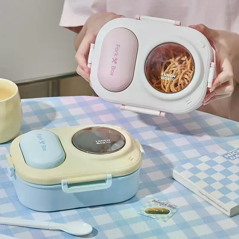 Cute Bento Box For Women & Teens Portable Macaron Style Lunch Container Ideal For Work Picnic Dating Simple Packing Food Storage