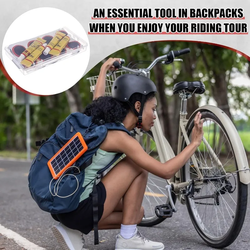 Universal Bicycle Motorcycle Tyre Repair Kit Vulcanizing Patches Liquid Glue Metal Rasp for Puncture Fix Cycling Maintenance image 4