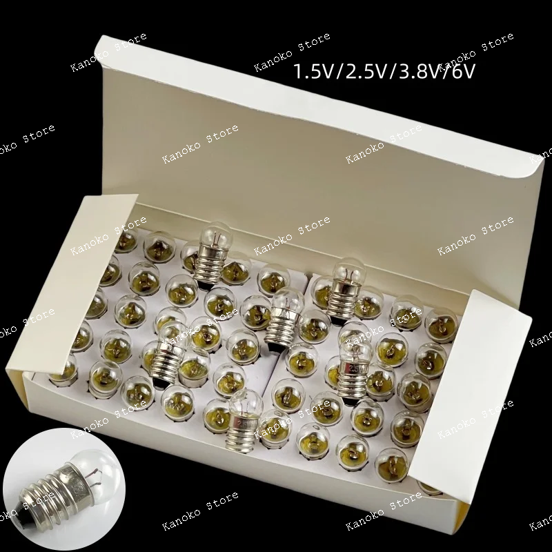 

small light bulb and small electric bead 1.5v2.5v3.8v6v e10 spiral screw mouth light bulb laboratory teaching instrument