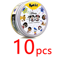 10pcs Spot It Anime Pokemon Pikachu Classical Dobble Jueg Cards Game with Metal Box Friends Party Board Game Kid Holiday Toys
