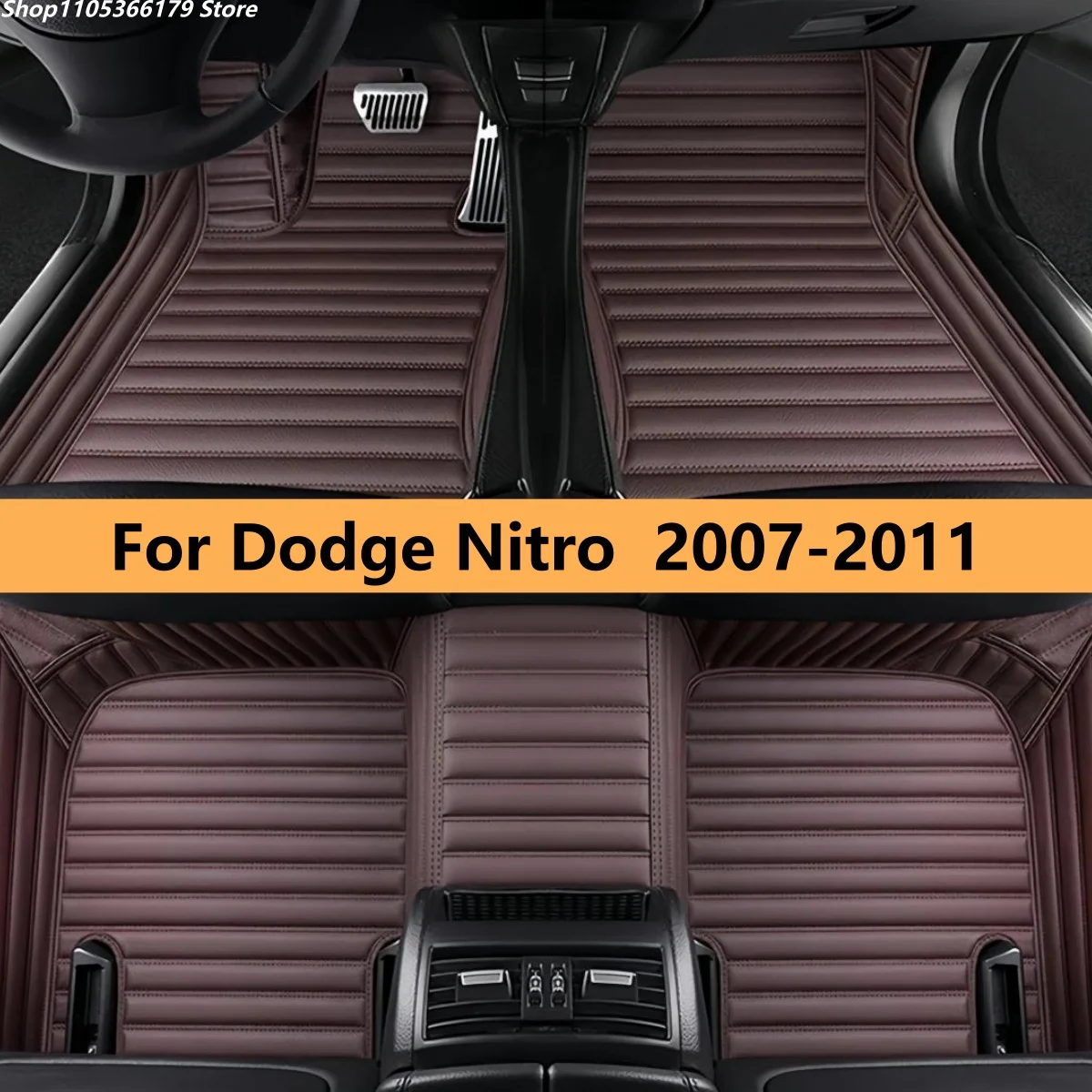 

Vehicle Leather Carpets Pads For Dodge Nitro 2007 2008 2009 2010 2011 Car Floor Mats Full Set Foot Matts Rugs Auto Accessories