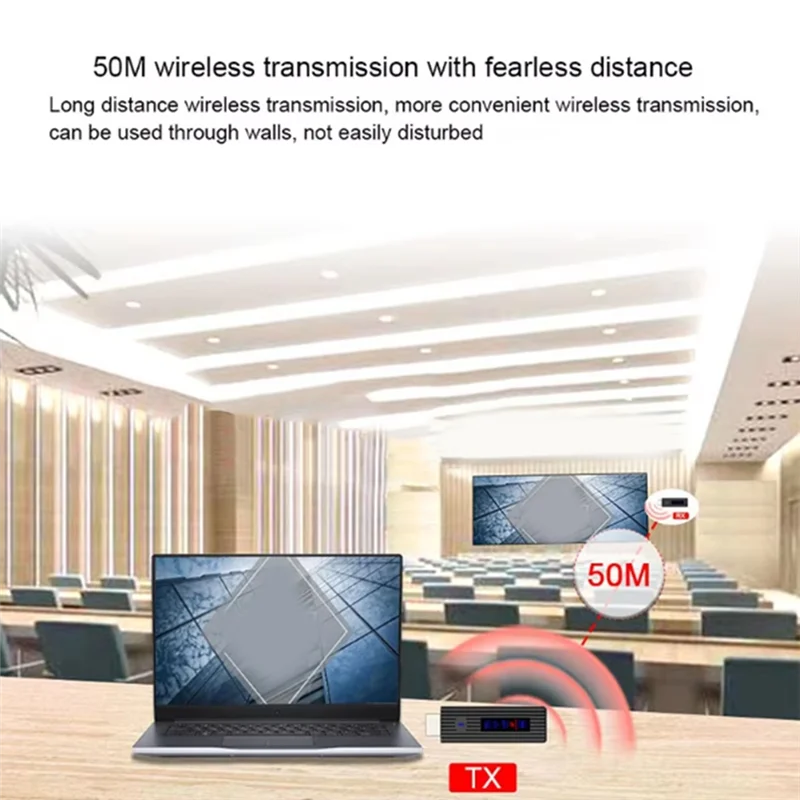 

B86B-1080P 50M Wireless Adapter -Compatible Video With LED For Camera Laptop Monitor Projector