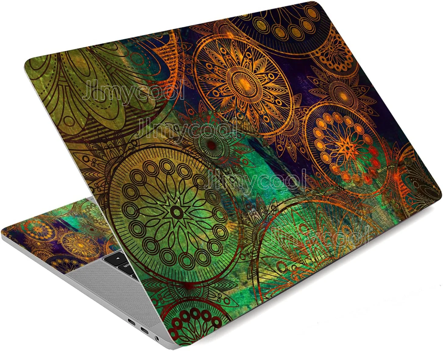 Victus Laptop Accessories - Green Gold Mandala Print Laptop Protective