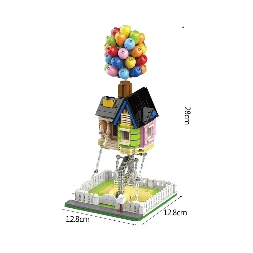 Creative Balloon House Street View Create Ideas Adorable Architecture Building Blocks Bricks Model Educational Toy Gift 555pcs