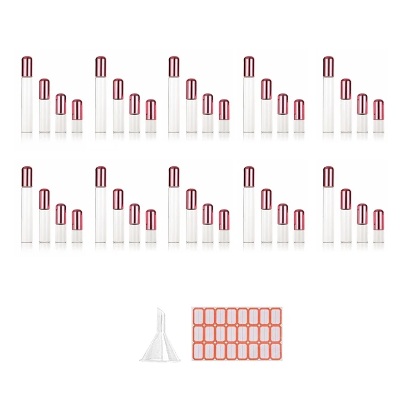 

40 шт., 2 мл, 3 мл, 5 мл, 10 мл, рулонная бутылка, маленькие косметические бутылки, емкость для жидкости, рулонная Бутылка для путешествий, прочная